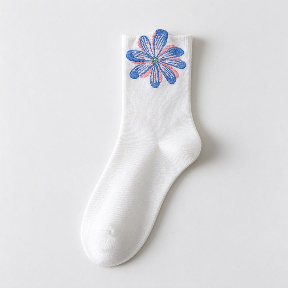 Floral Print Mid-Calf Socks - DippedShop Wholesale - #3395