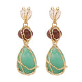 Geometric Teardrop Dangle Earrings - DippedShop Wholesale - #7747