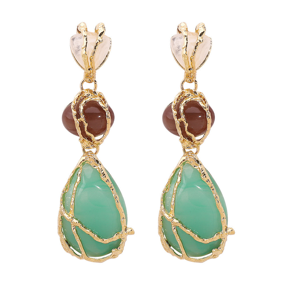 Geometric Teardrop Dangle Earrings - DippedShop Wholesale - #7747
