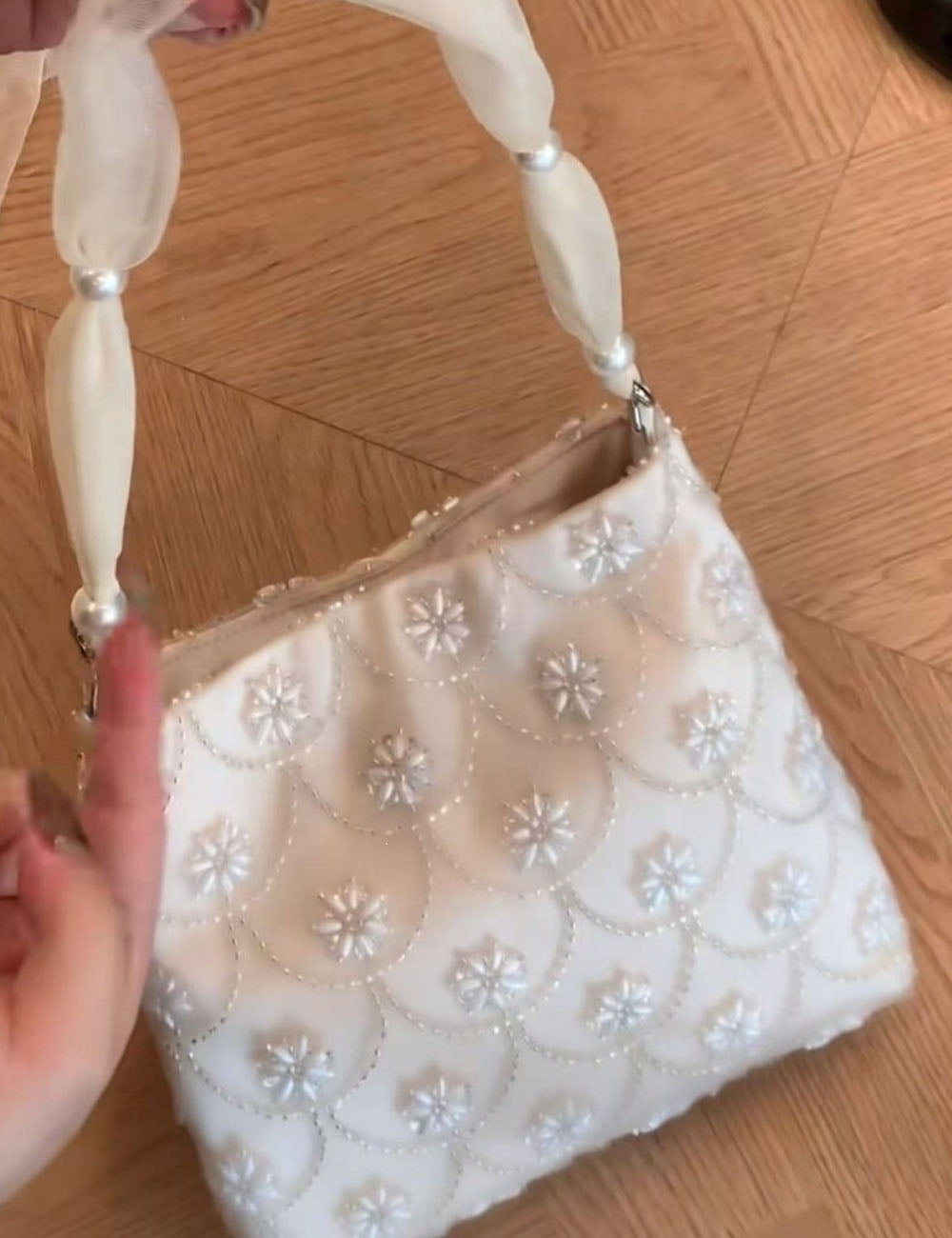 Beaded Floral Evening Bag - DippedShop Wholesale - #0883