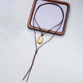 Geometric Pendant Leather Necklace - DippedShop Wholesale - #8163