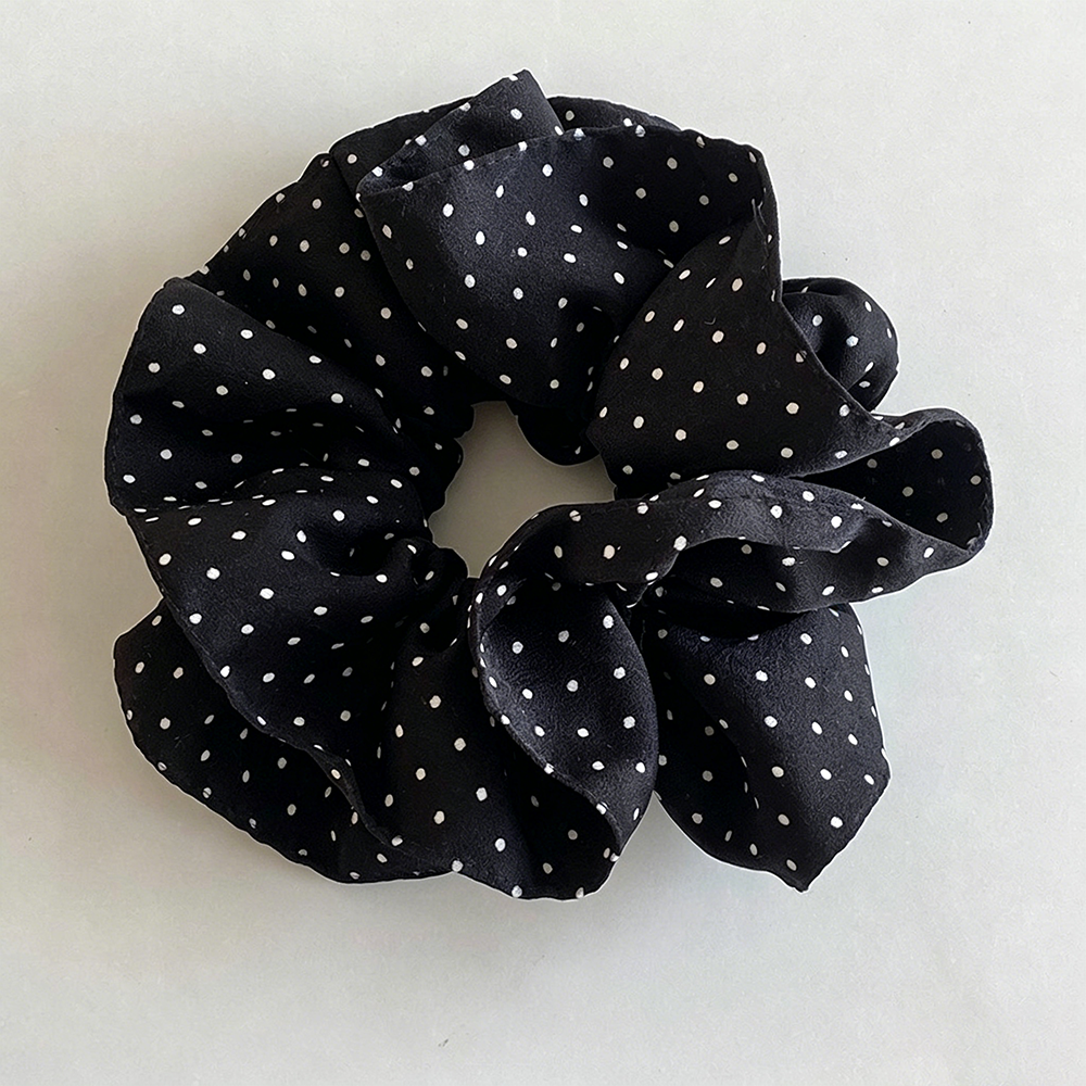 Vintage Polka Dot Satin Hair Scrunchies MK2BW6W6HSR43