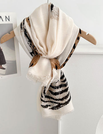 Vintage Leopard Print Long Scarf 6W6NSI195