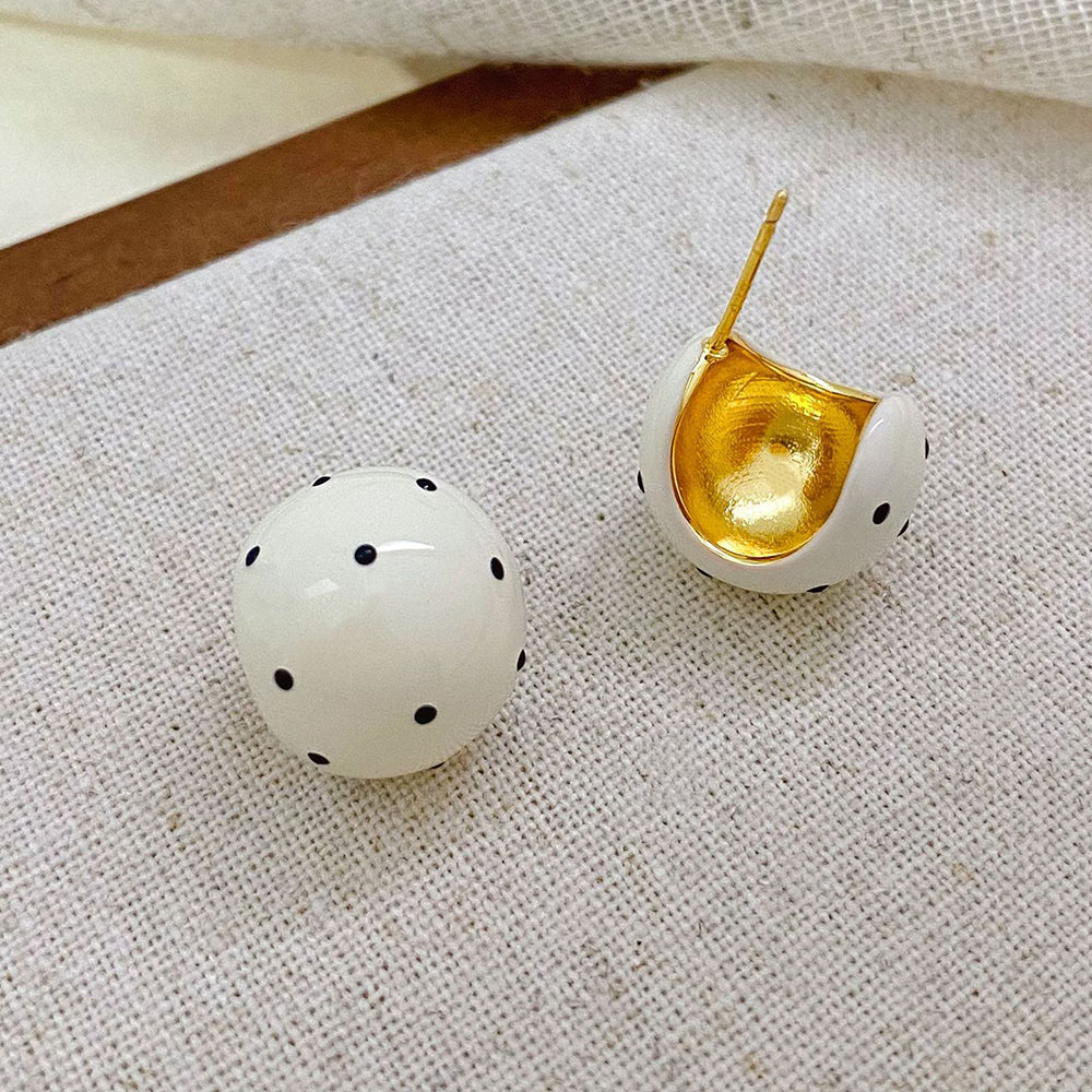 Irregular Enamel Stud Earrings - DippedShop Wholesale - #6819
