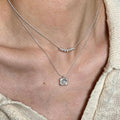 Fresh Crystal Square Pendant Choker Necklace 6W6JNC1058