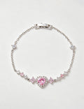 Sparkly Rhinestone Heart Star Chain Bracelet 6W6JBR528