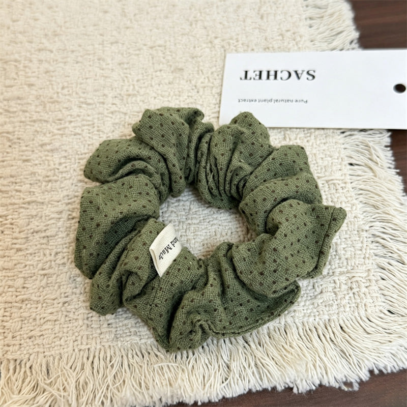Ruffled Polka Dot Scrunchies - DippedShop Wholesale - #0483