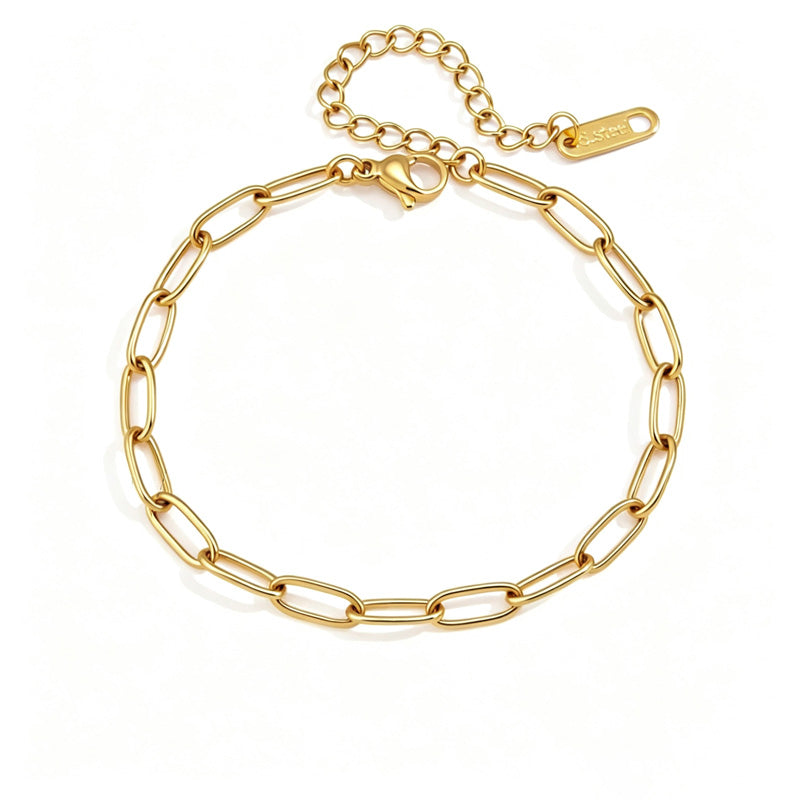 Minimalist Gold Plated Chain Bracelets 6W6JBR485