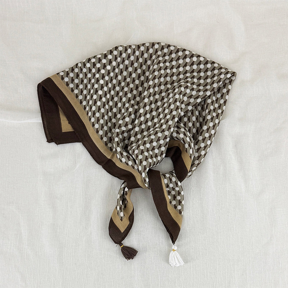 French Soft Geometric Houndstooth Square Scarf 6W6NSC215