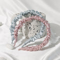Minimalist Ruched Solid Color Mulberry Silk Headband 6W6HBD372