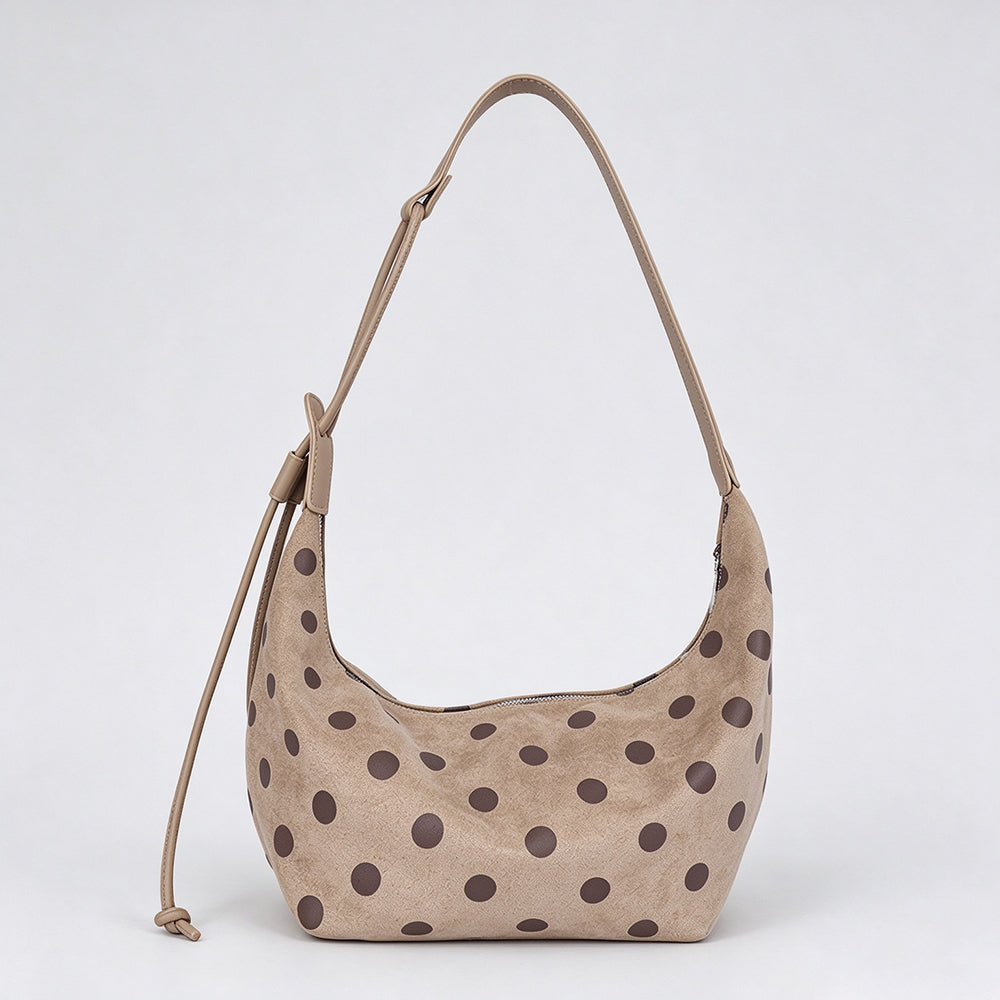Trendy Crescent Polka Dot Commuter Tote Bag 6W10BBG2472