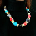 Boho Style Irregular Geometry Stones Choker Necklace 6W6JNC950