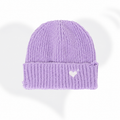 Solid Color Heart Embroidery Distress Beanie Hat 6W6HAT670