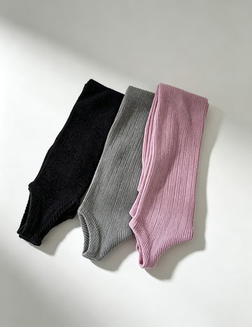 Simple Knitted Solid Color Toeless Leg Warmers 6W8FSO871