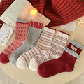 Stylish Color Block Polka Dots Knit Socks 6W8FSO1005