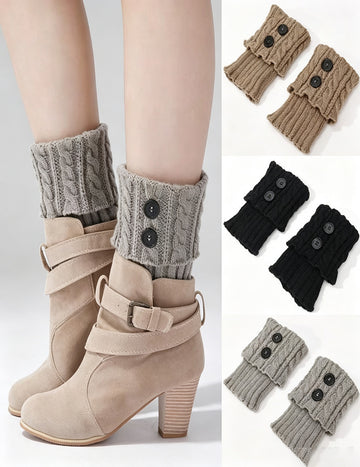 Cable Knit Boot Cuffs - DippedShop Wholesale - #0035