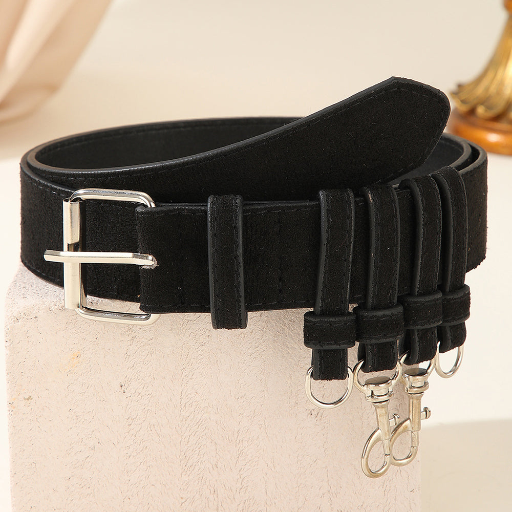 Vintage Faux Suede Multi-Hook Utility Waist Belt 6W6JBT233