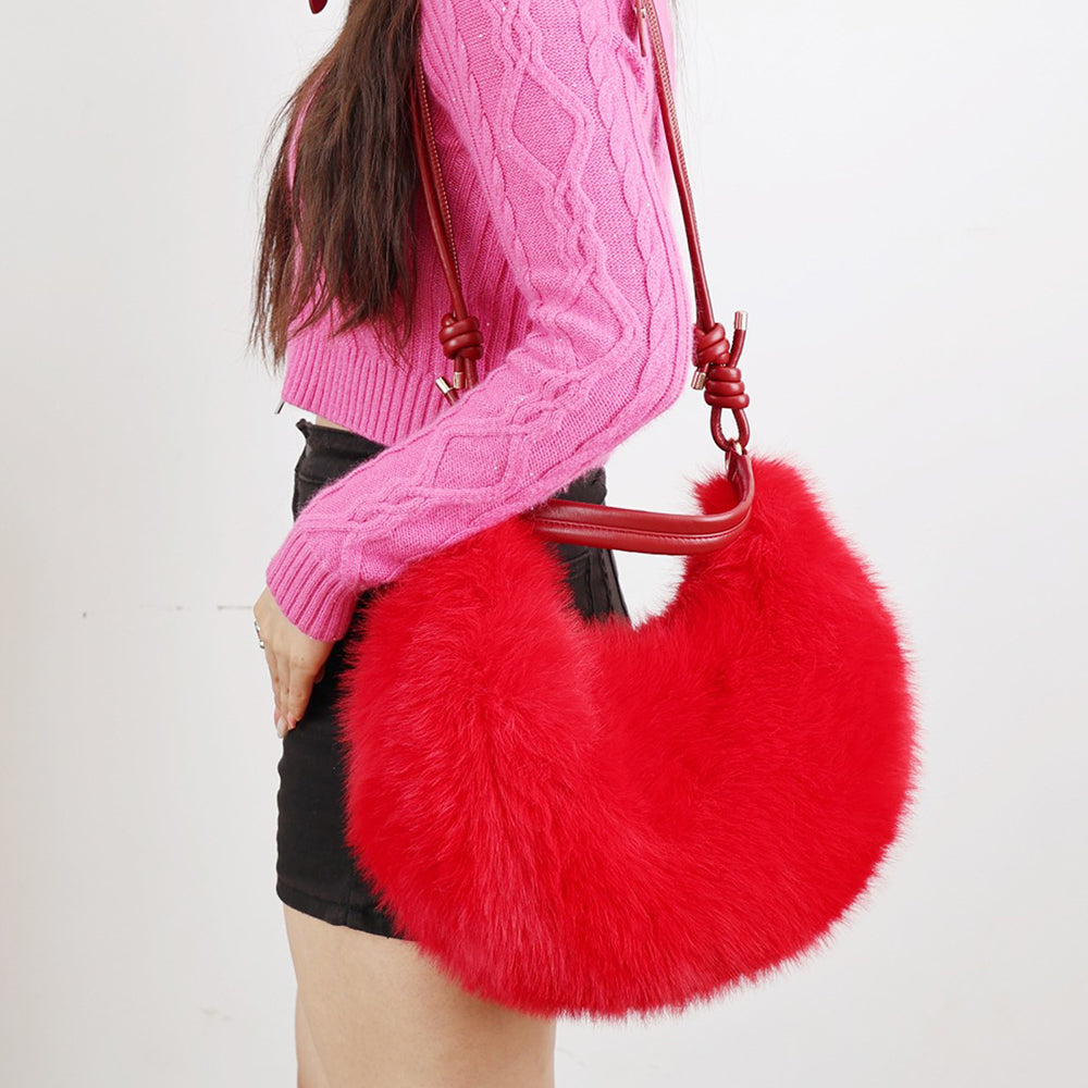 Fluffy Faux Fur Large Capacity Crossbody Bag 6W10BBG2387