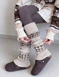 Floral Jacquard Rib Knit Stockings - DippedShop Wholesale - #9411
