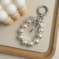 Elegant Bowknot Pendant Bead Chain Bag Charm 6W10BBC414