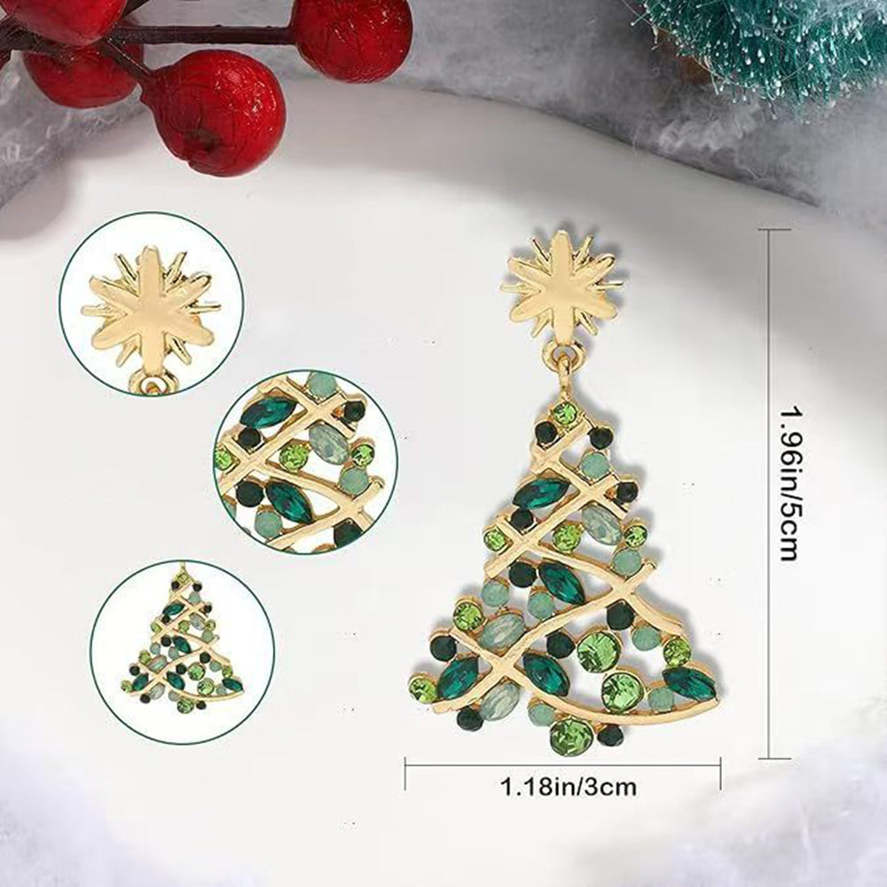Christmas Tree Dangle Earrings - DippedShop Wholesale - #6979