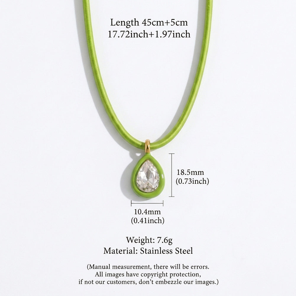 Cubic Zircon Pendant Choker - DippedShop Wholesale - #8643