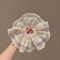 Oversized Double Layered Lace Mesh Pearl Scrunchies MK2BW6W6HSR60