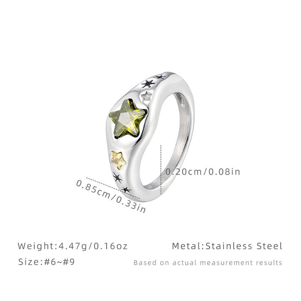 Cubic Zirconia Statement Ring - DippedShop Wholesale - #9827