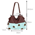 Star Embroidery Patchwork Tote Bag - DippedShop Wholesale - #5459
