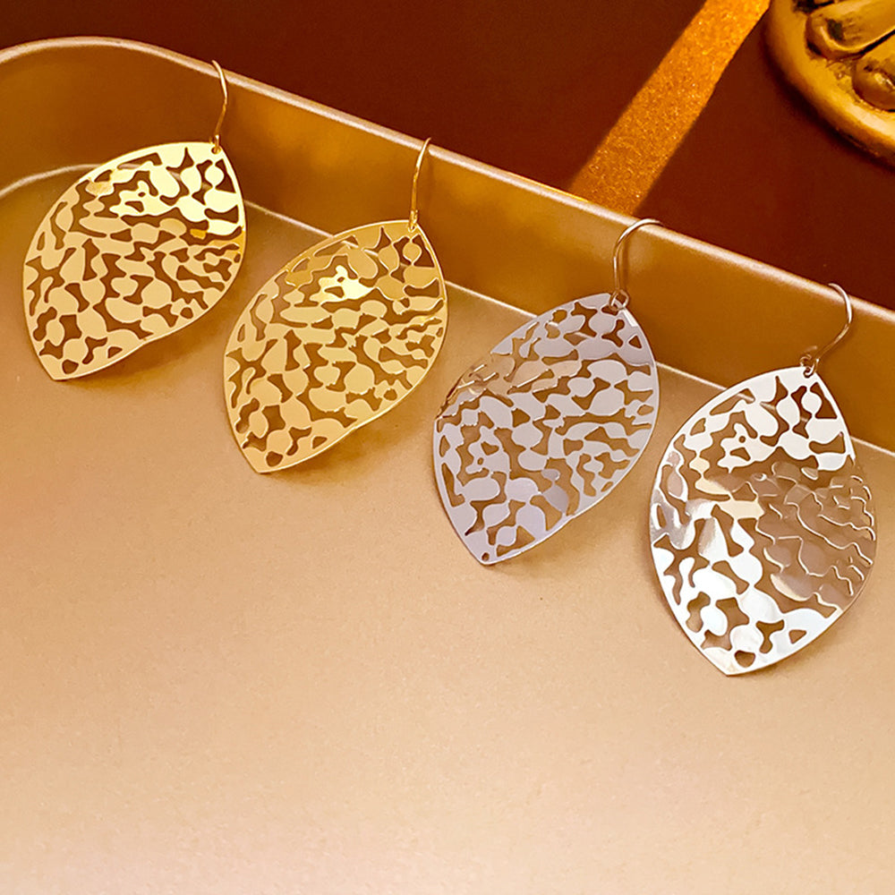 Vintage Filigree Leaf Dangle Earrings6W6JER826