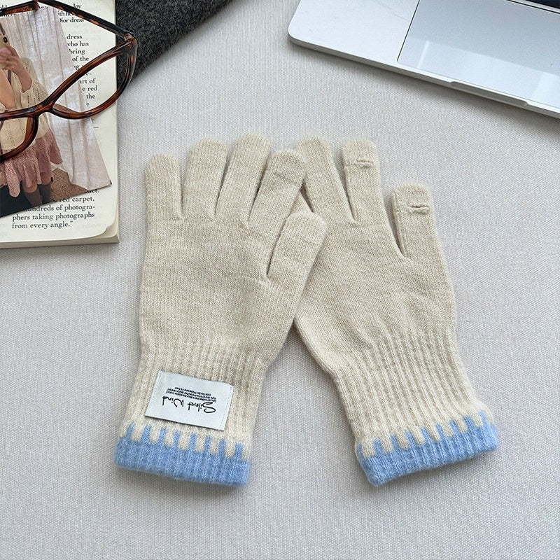 Minimalist Solid Color Full Finger Gloves 6W6GLO84