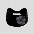 Rhinestone Floral Wide Headband - DippedShop Wholesale - #6659