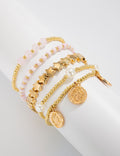 Fashion Multi-Layer Star Beaded Chain Bracelet 6W6JBR474