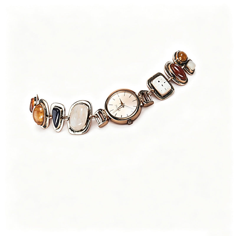 Stone Beaded Watch Necklace - DippedShop Wholesale - #0851