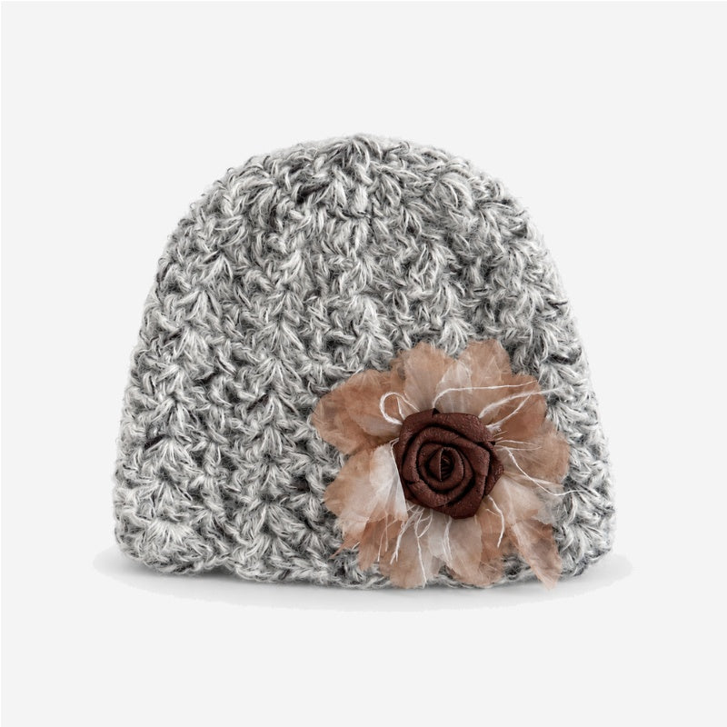 Sweet 3D Floral Hollow Knit Beanie Hat 6W6HAT650
