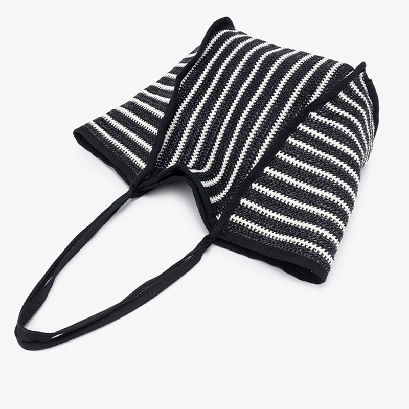 Minimalist Color Block Striped Shoulder Bag 6W10BBG1934