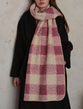 Color Block Plaid Sherpa Fleece Scarf 6W6NSW297