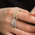 Trendy Snake Cubic Zirconia Open Finger Ring 6W6JRG378