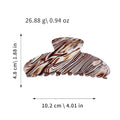 Marble Striped Hair Claw - DippedShop Wholesale - #9107
