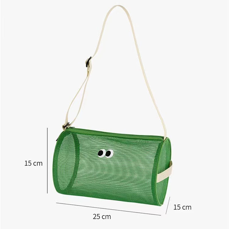 Simple Eye Embroidered Mesh Makeup Bag MK2BW6S10BOB116