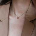 Minimalist Irregular Hollow Circle Pendant Necklace 6W6JNC1009