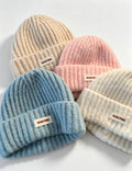 Casual Solid Color Thick Warm Knit Beanie Hat 6W6HAT547