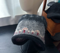 Vintage Jacquard Weave Knit Beanie Hat 6W6HAT720