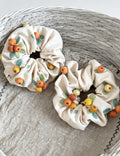 Stylish Fruit Leaf Embroidery Ruffled Scrunchies 6W6HSR503