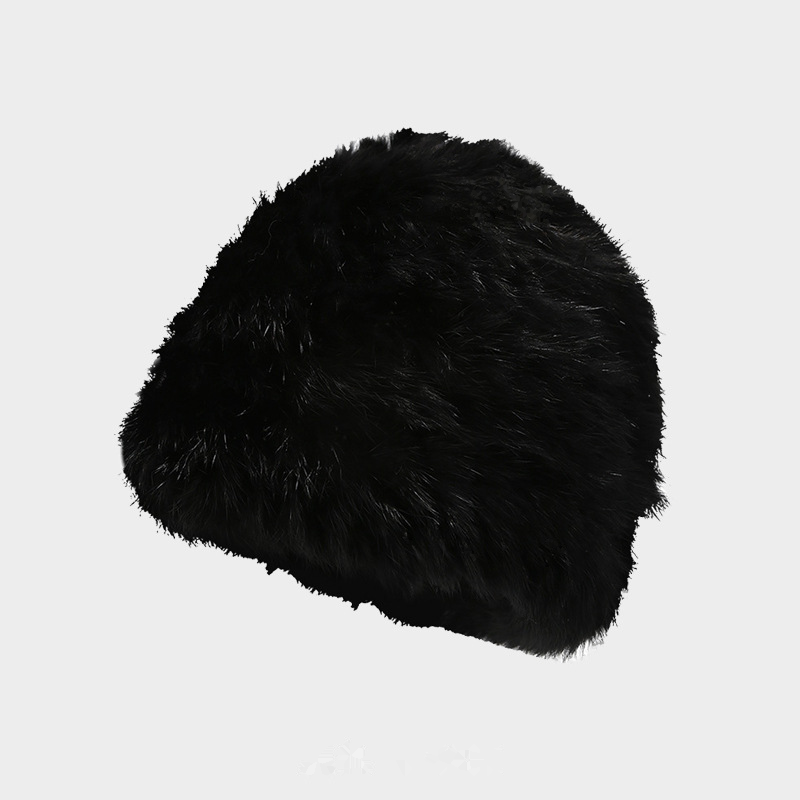 Simple Thick Faux Rabbit Fur Bucket Hat 6W6HAT684