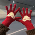 Cute Heart Print Warm Touch Screen Knit Gloves 6W6GLO107