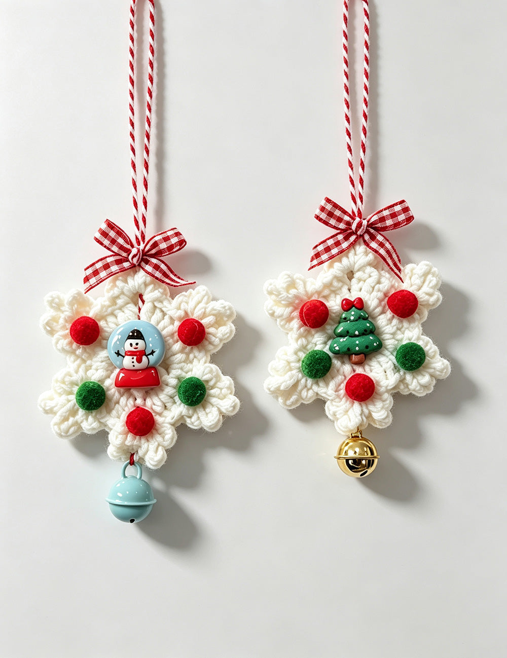 Cute Hand-Crochet Snowflake Hanging Ornament 6H7HBW563