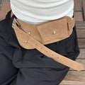 Vintage Faux Suede Wide Adjustable Bag Belt 6W6JBT223