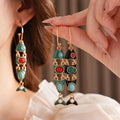 Vintage Enamel Fish Dangle Earrings 6W6JER838