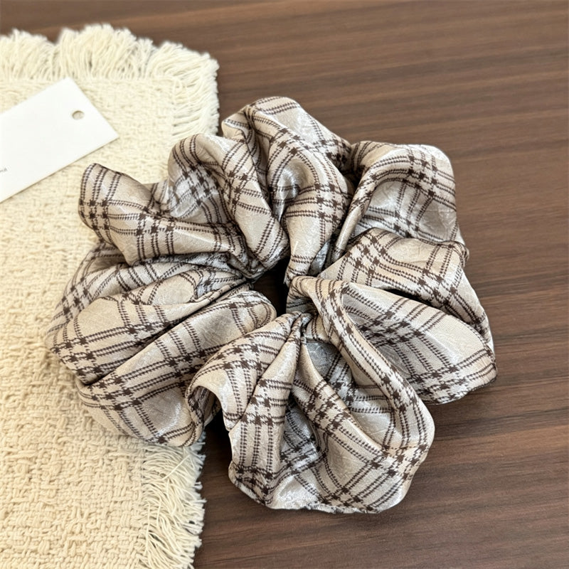 Ruffled Plaid Hair Scrunchies - DippedShop Wholesale - #5219
